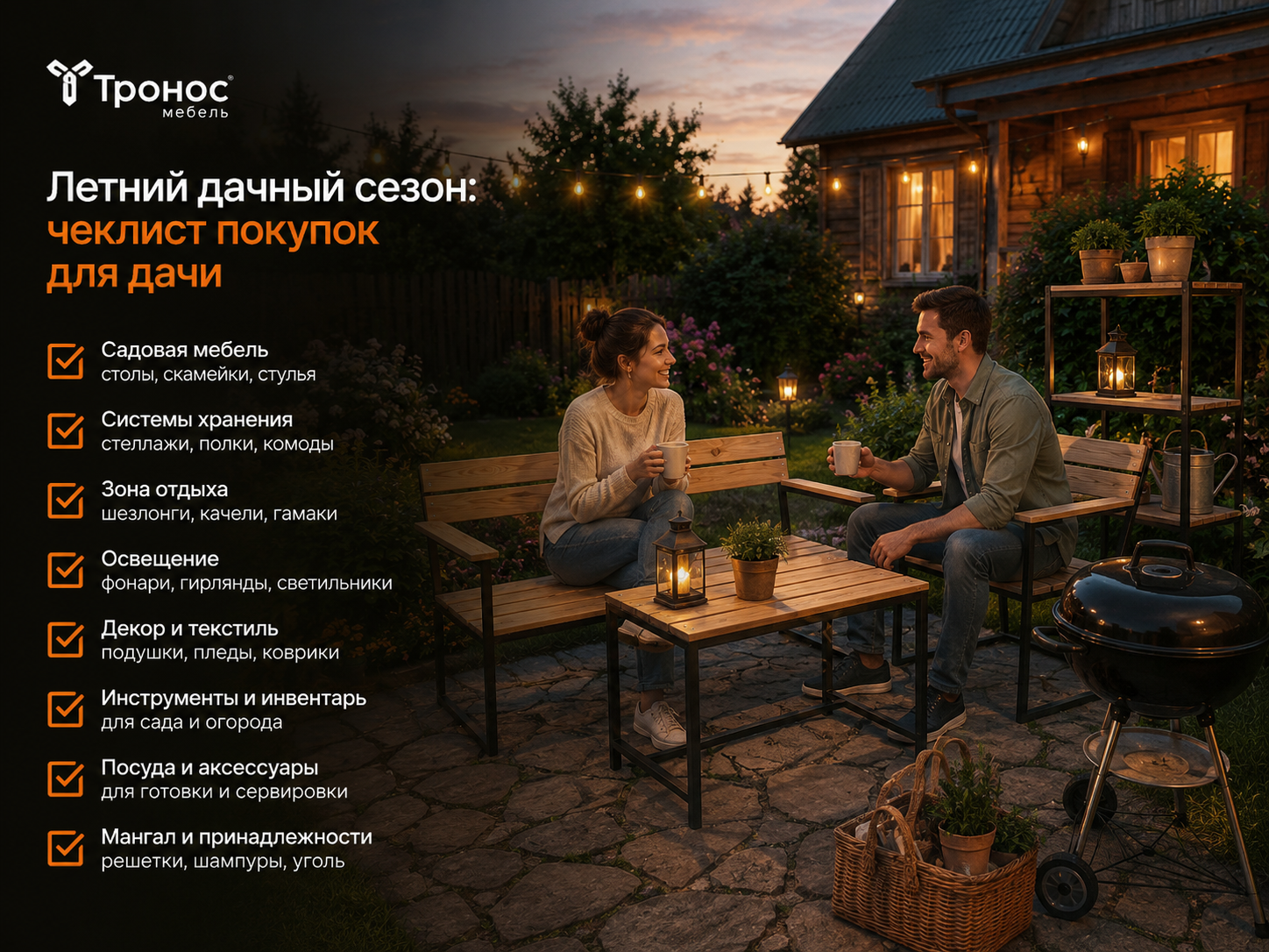 Летний дачный сезон: чеклист покупок для дачи